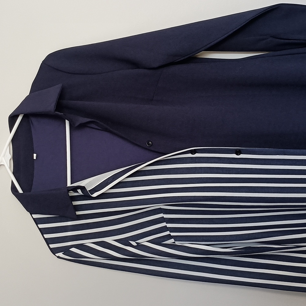Women's Navy Blue Shirt Dress - Picture 2 of 6